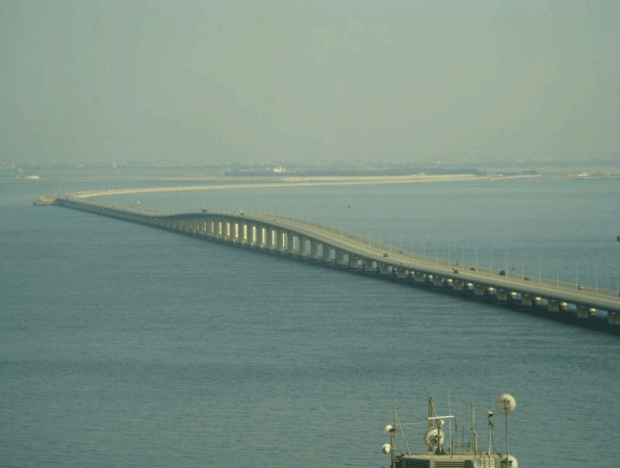 King Fahd Causeway  Connecting Saudi Arabia and Bahrain.
