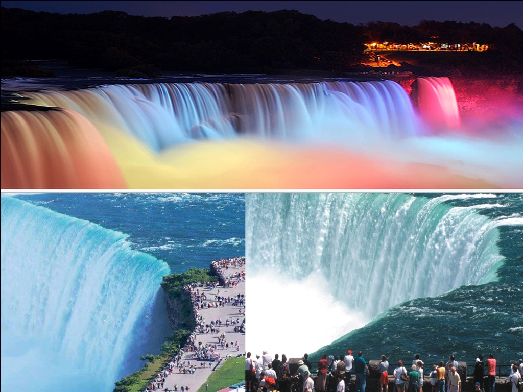 Niagara Falls is the collective name for three waterfalls in  Ontario and the state of New York.