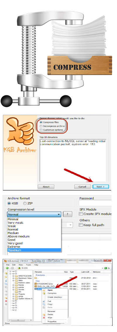 How to Compress1Gb File Into 1MB