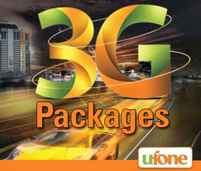 Ufone 3G tariffs and Packages for Prepaid users