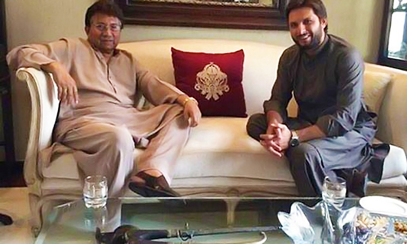 Afridi calls on Musharraf