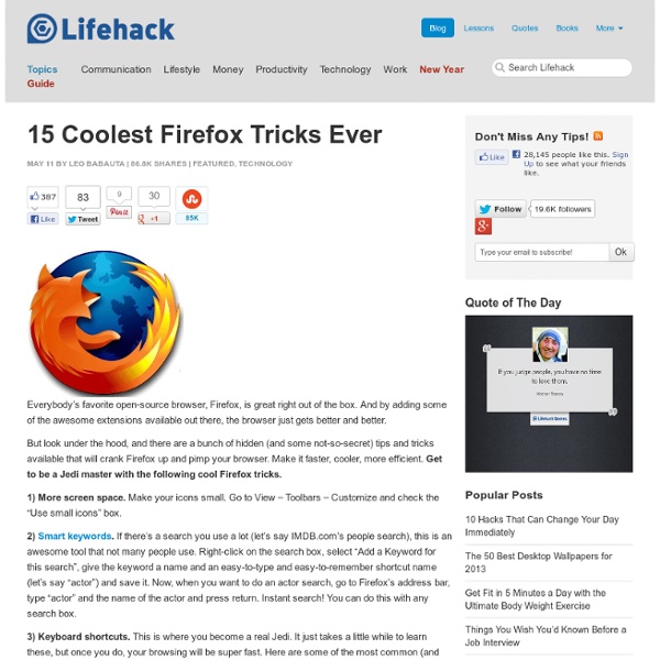 Top 10 firefox tricks ever...