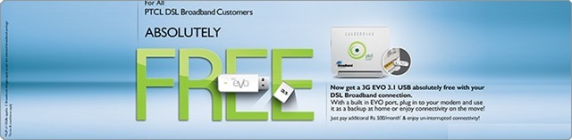 PTCL Offers Free EVO Device for Every DSL Subscriber